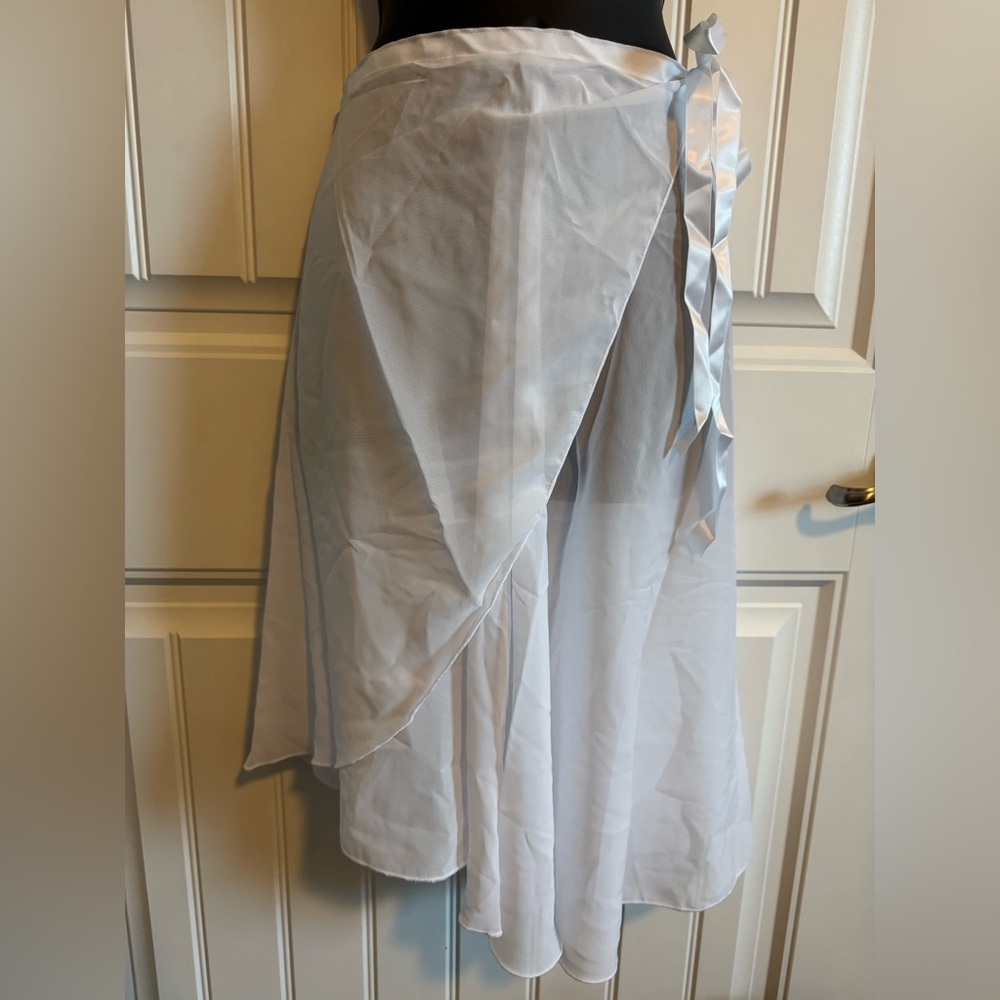 Women’s White Ballet Wrap Skirt
